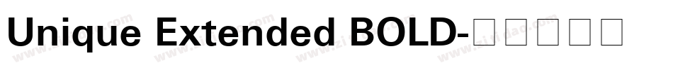 Unique Extended BOLD字体转换